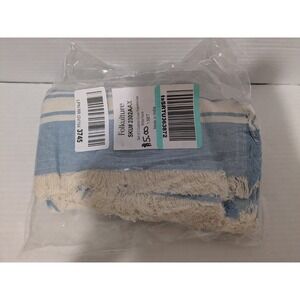 Folkulture Set Of 2 Cushion Covers - Farmhouse Stripe Aqua